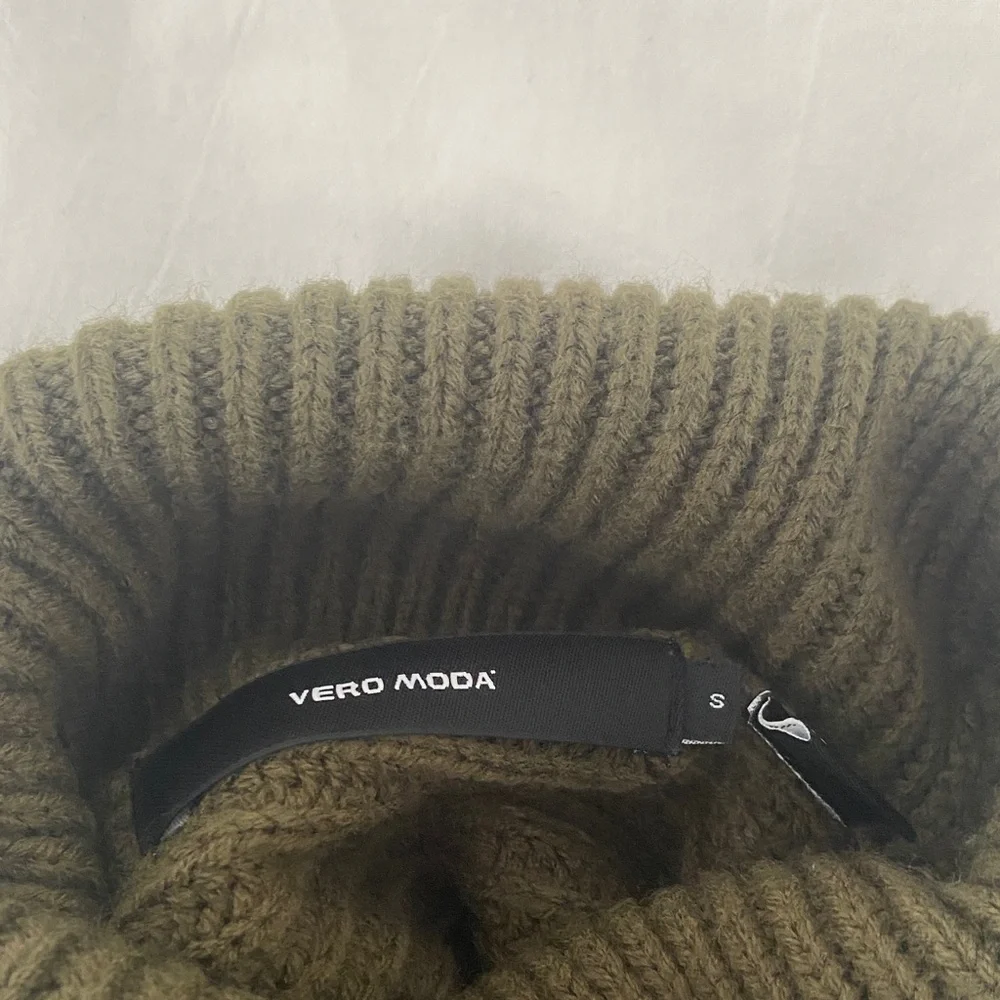 Vero Moda Olive Ribbed Turtleneck Sweater - Timeless Knit - Picture 2 of 6